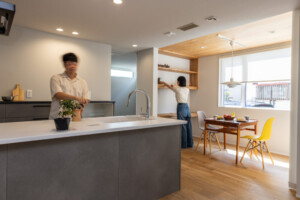 1階完結型でそれぞれのシーンに合わせて多目的に使える余白のあるお家